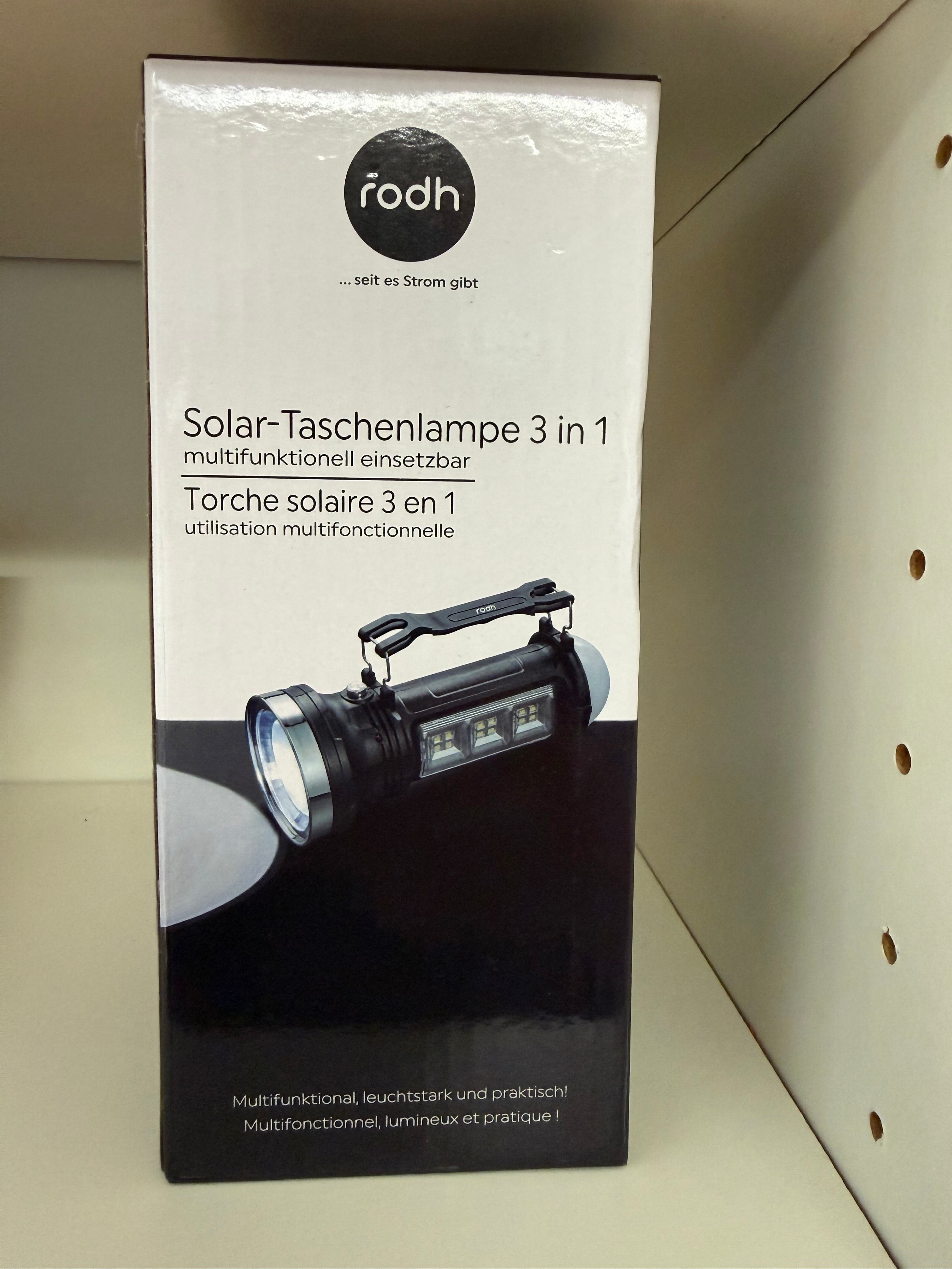 Solar Taschenlampe 3 in 1