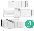 Schubladentrenner Verstellbar, Sterneer 4er-Set Schubladenteiler Organizers (27.5-44cm), Schubladen Organisers Separatoren für Kleidung, Kleiderschrank Schubladen Ordnungssystem