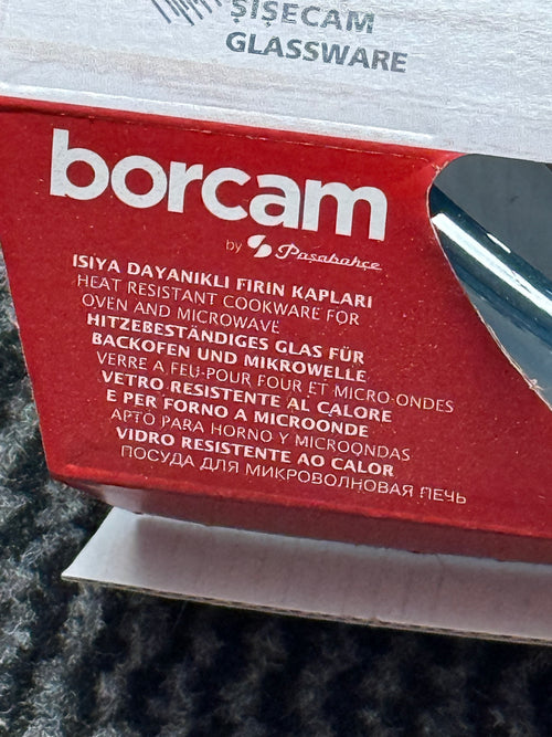 2-teilig Borcam-Set Backform Glas Auflaufform Servierform oval Glasauflaufform