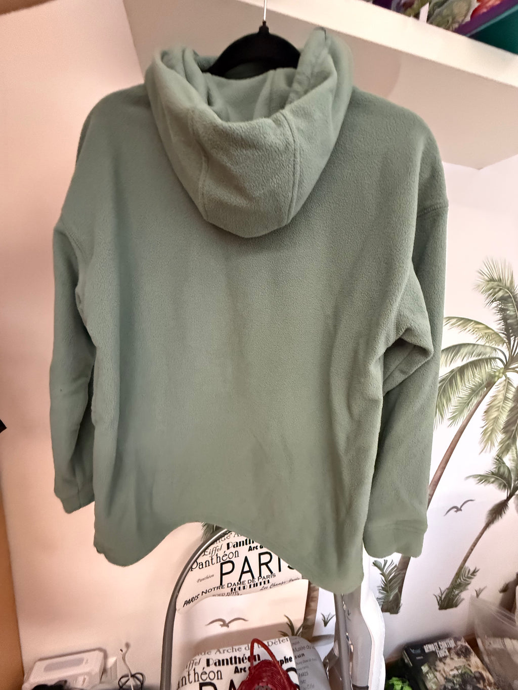 Fleece Hoodie Herren Moss Green Gebraucht