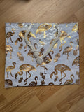 Tasche mit goldenen Flamingos